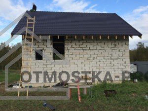 Финальный этап строительства дома из пеноблоков